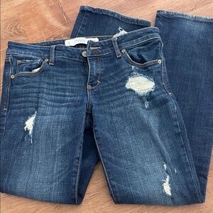 Abercrombie & Fitch Dark Blue Distressed Jeans